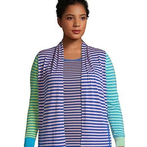 💙💚🧡Lands End cotton open long cardigan sweater. NWOT. 3X💙💚🧡